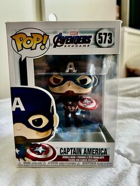 Funko Pop! Captain America Figure - Blue, Red, White